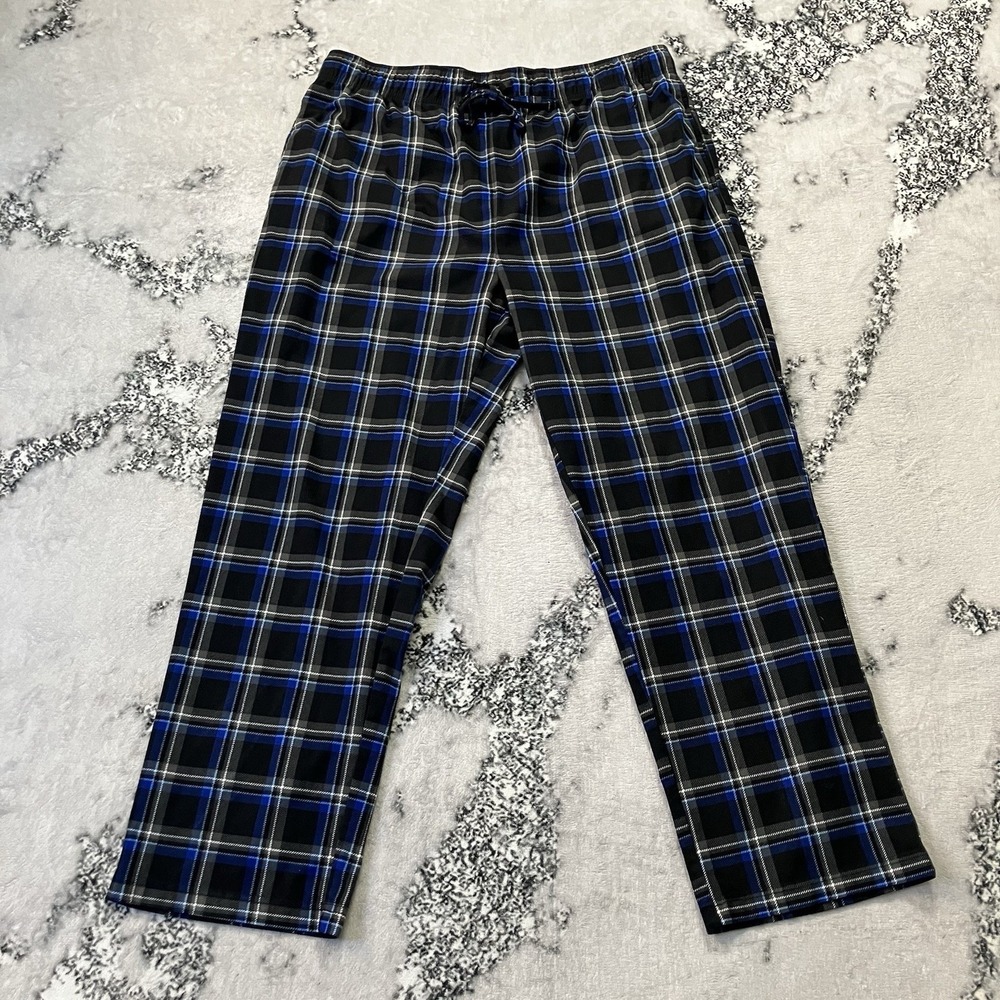Nautica Sleepwear Pants Mens Size Large Plaid Multicolor Drawstring Waist Lounge